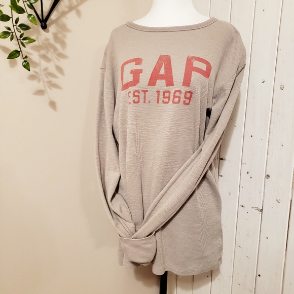 VINTAGE GAP WAFFLED LONG SLEEVE TEE COTTON… - Picture 6 of 10